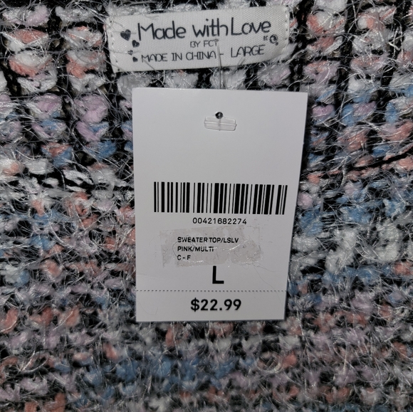 Made With Love Sweater sz L NWT - Picture 4 of 6